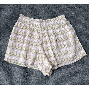 prAna Iguai Shorts Womens Size Small Pleated Front Pockets Willow Retro Geo NEW